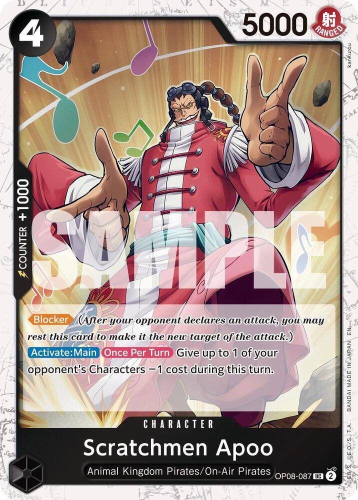 Scratchmen Apoo (Pirate Foil) OP08-087 Premium Booster -The Best- Vol. 2 Foil