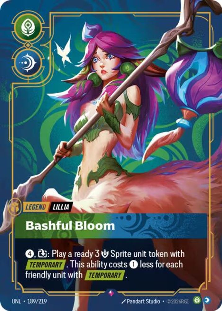 Lillia - Bashful Bloom 189/219 Rare Unleashed Foil