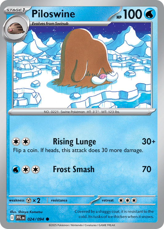 Piloswine 024/094 Common Phantasmal Flames Reverse Holo