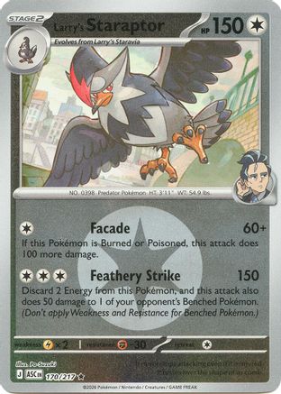 Larry's Staraptor (Energy Symbol Pattern) 170/217 Ascended Heroes Reverse Holo