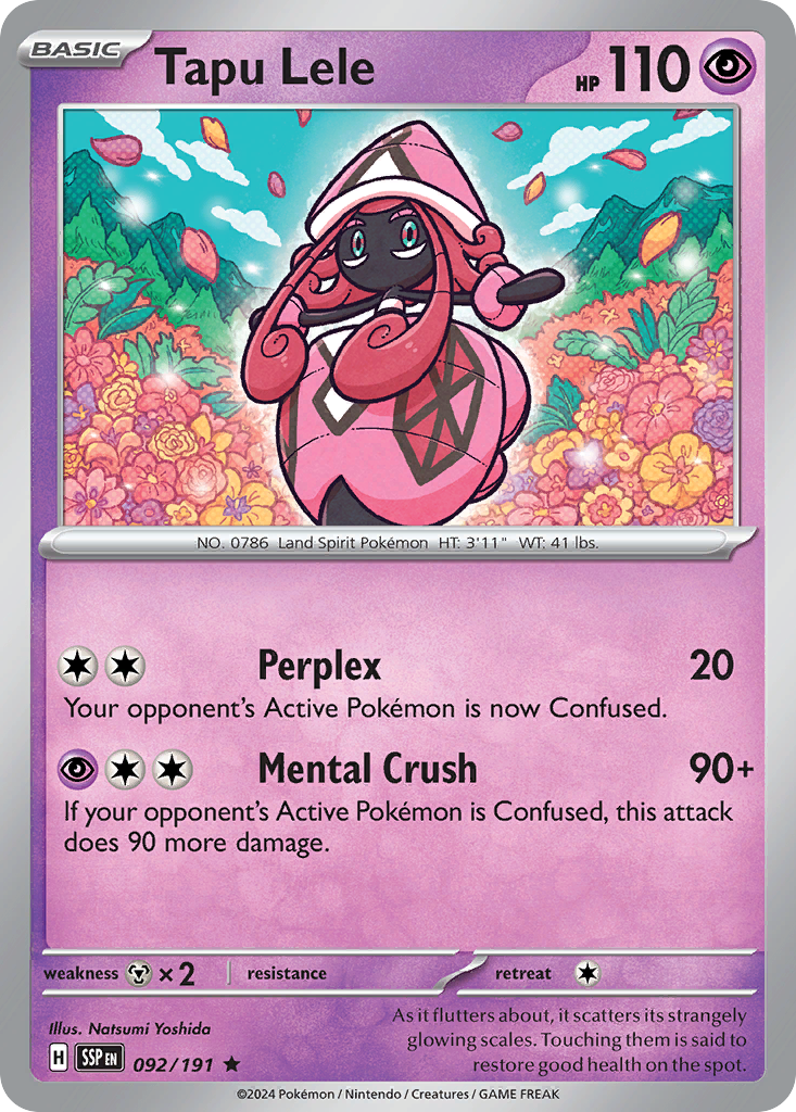 Tapu Lele 092/191 Rare Surging Sparks Holo