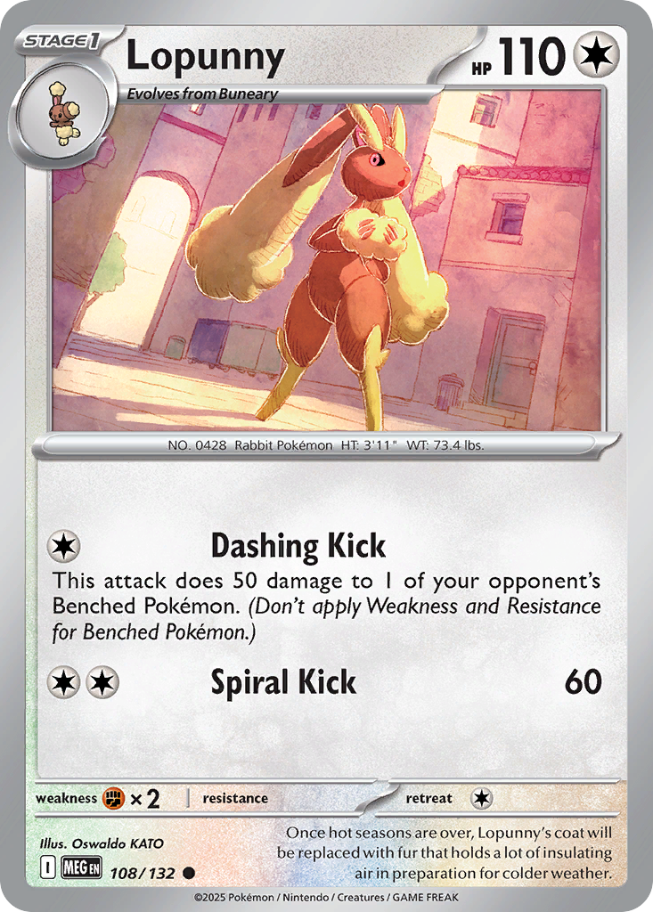Lopunny 108/132 Common Mega Evolution