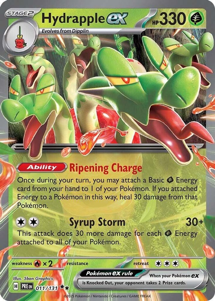 Hydrapple ex 011/131 Double Rare Prismatic Evolutions Pokemon Holo