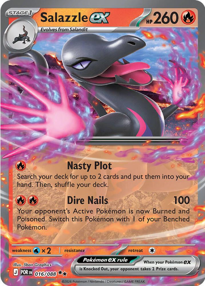 Salazzle ex 016/088 Double Rare Perfect Order Pokemon Holo