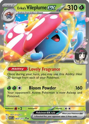 Erika's Vileplume ex 003/217 Double Rare Ascended Heroes