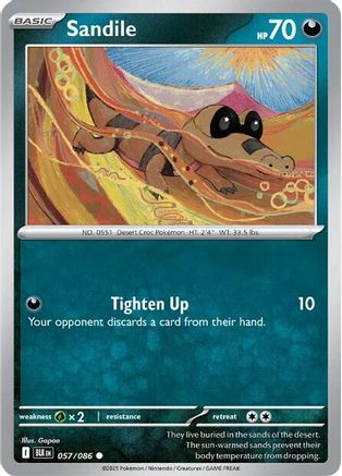 Sandile 057/086 Common Black Bolt Reverse Holo