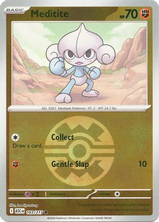 Meditite (Quick Ball) 103/217 Common Ascended Heroes Reverse Holo
