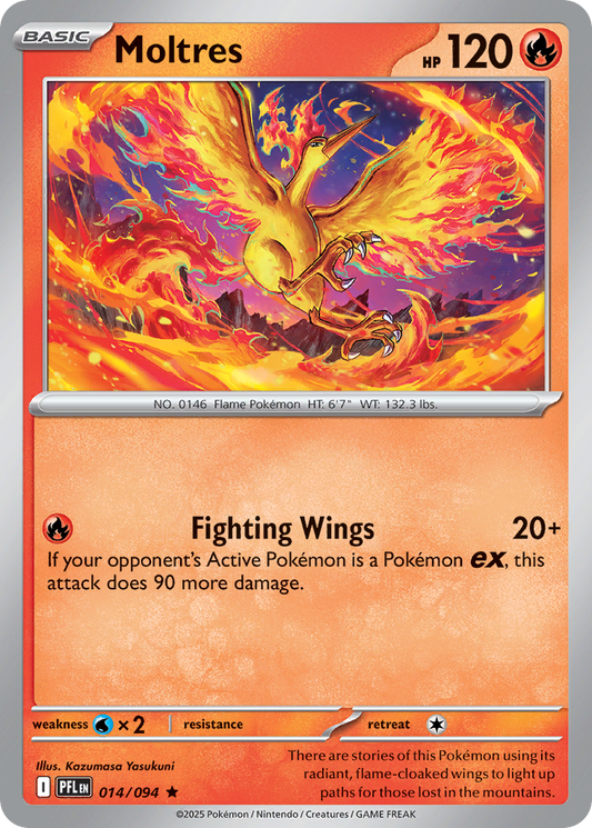 Moltres 014/094 Rare Phantasmal Flames Holo