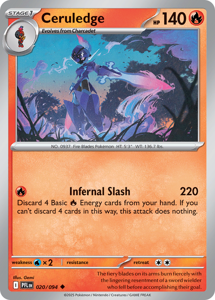 Ceruledge 020/094 Uncommon Phantasmal Flames