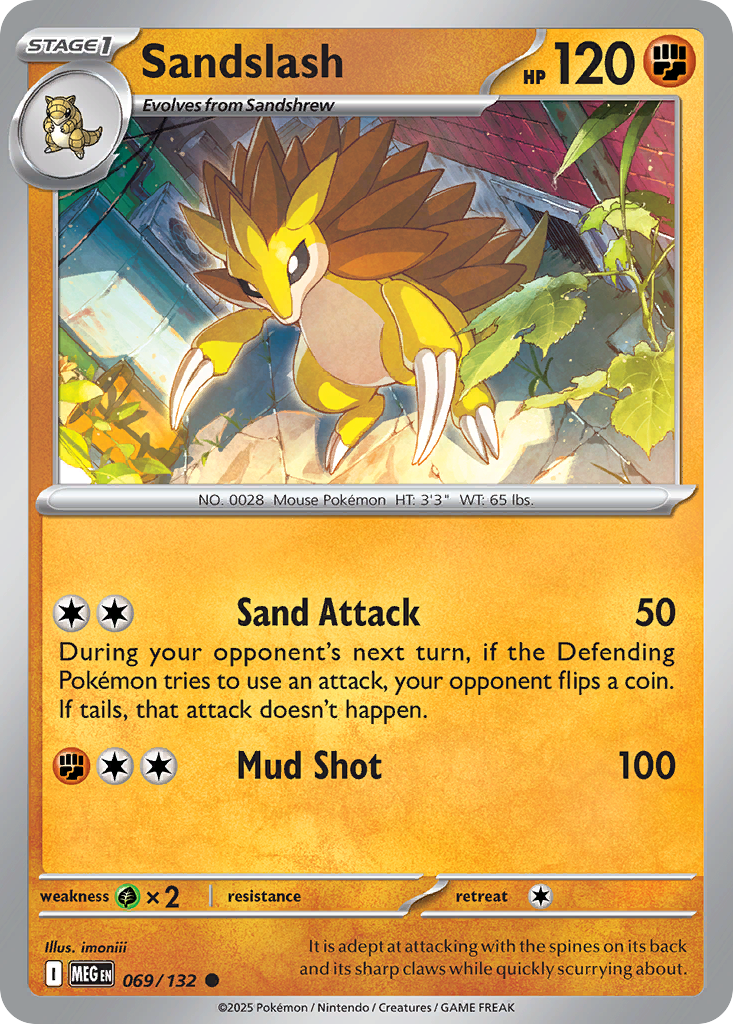 Sandslash 069/132 Common Mega Evolution