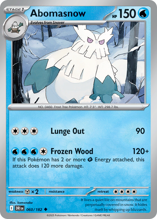 Abomasnow 060/182 Uncommon Destined Rivals Reverse Holo