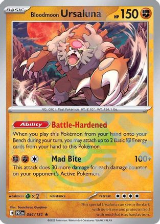 Bloodmoon Ursaluna (Poke Ball Pattern) 054/131 Prismatic Evolutions Holo