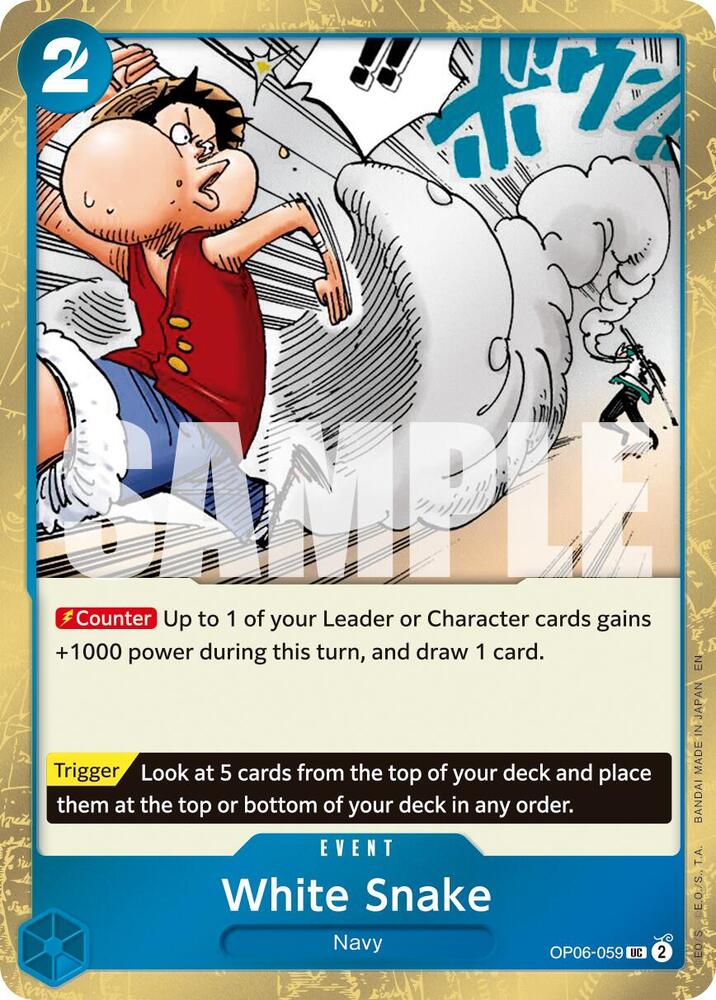 White Snake (Pirate Foil) OP06-059 Premium Booster -The Best- Vol. 2 Foil