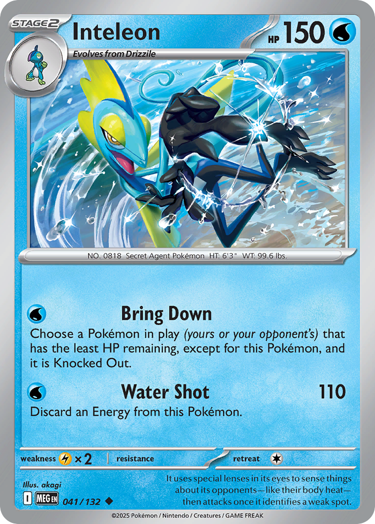 Inteleon 041/132 Uncommon Mega Evolution Reverse Holo