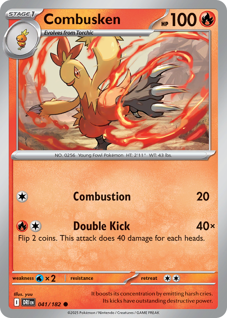 Combusken 041/182 Common Destined Rivals Reverse Holo