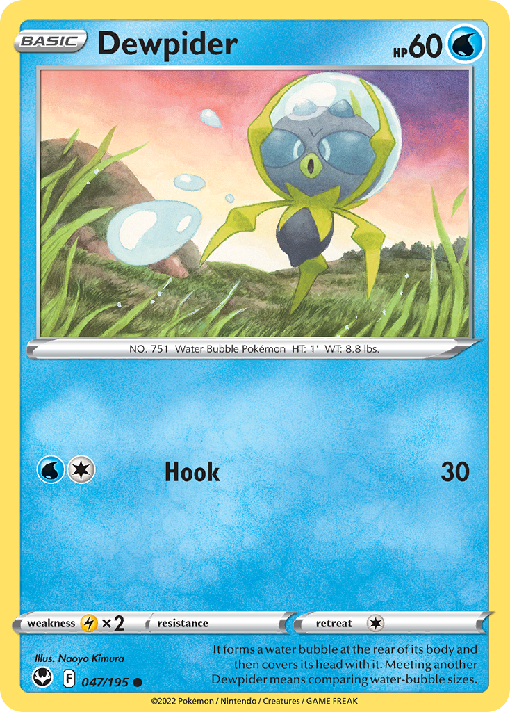 Dewpider 047/195 Common Silver Tempest