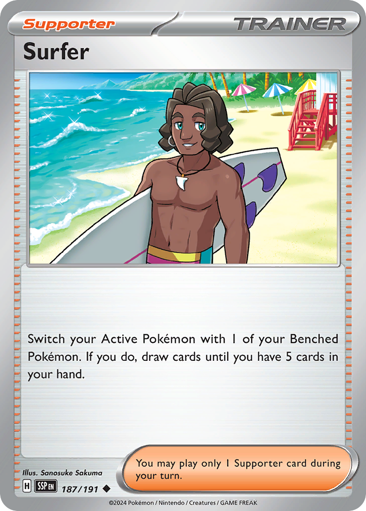 Surfer 187/191 Uncommon Surging Sparks