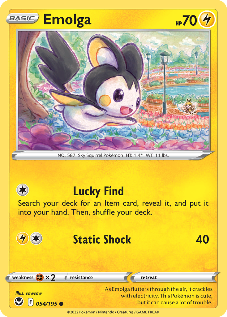 Emolga 054/195 Common Silver Tempest