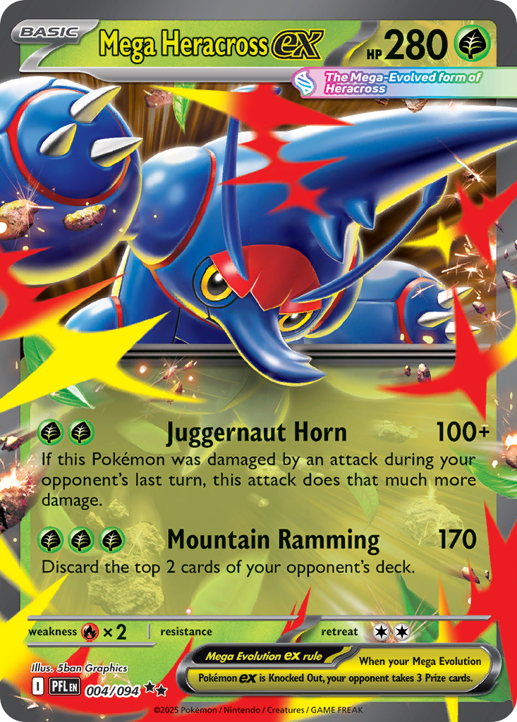 Mega Heracross ex 004/094 Double Rare Phantasmal Flames