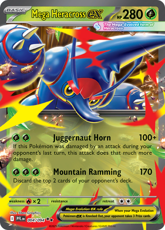 Mega Heracross ex 004/094 Double Rare Phantasmal Flames