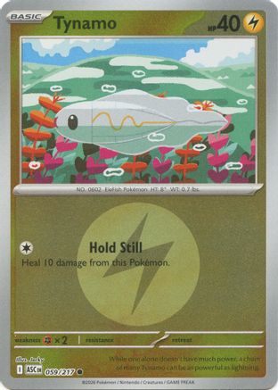 Tynamo (Energy Symbol Pattern) 059/217 Ascended Heroes Reverse Holo