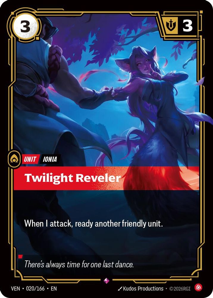 Twilight Reveler 020/166 Rare Vendetta Foil