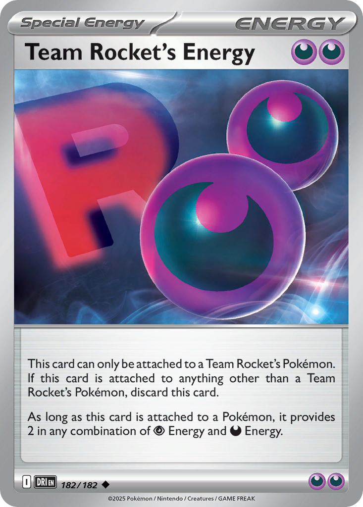 Team Rocket's Energy 182/182 Uncommon Destined Rivals