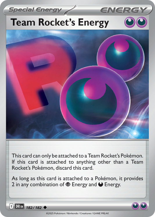 Team Rocket's Energy 182/182 Uncommon Destined Rivals
