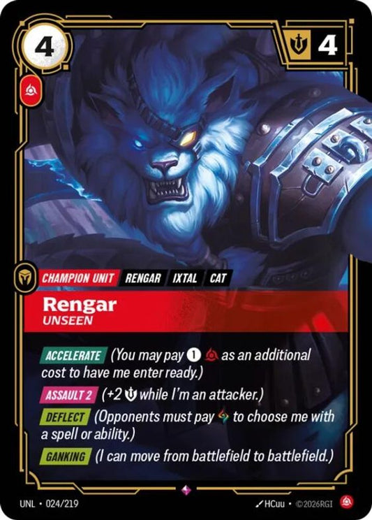 Rengar - Unseen 024/219 Rare Unleashed Foil