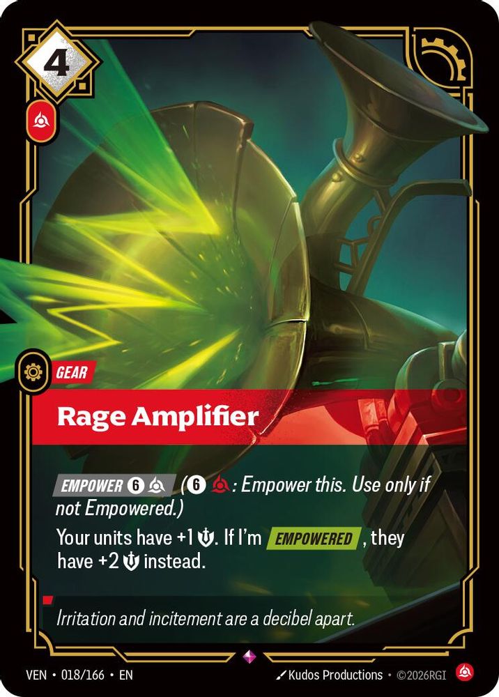 Rage Amplifier 018/166 Rare Vendetta Foil