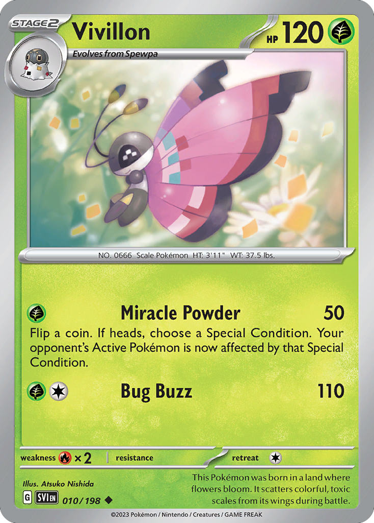 Vivillon 010/198 Uncommon Scarlet & Violet