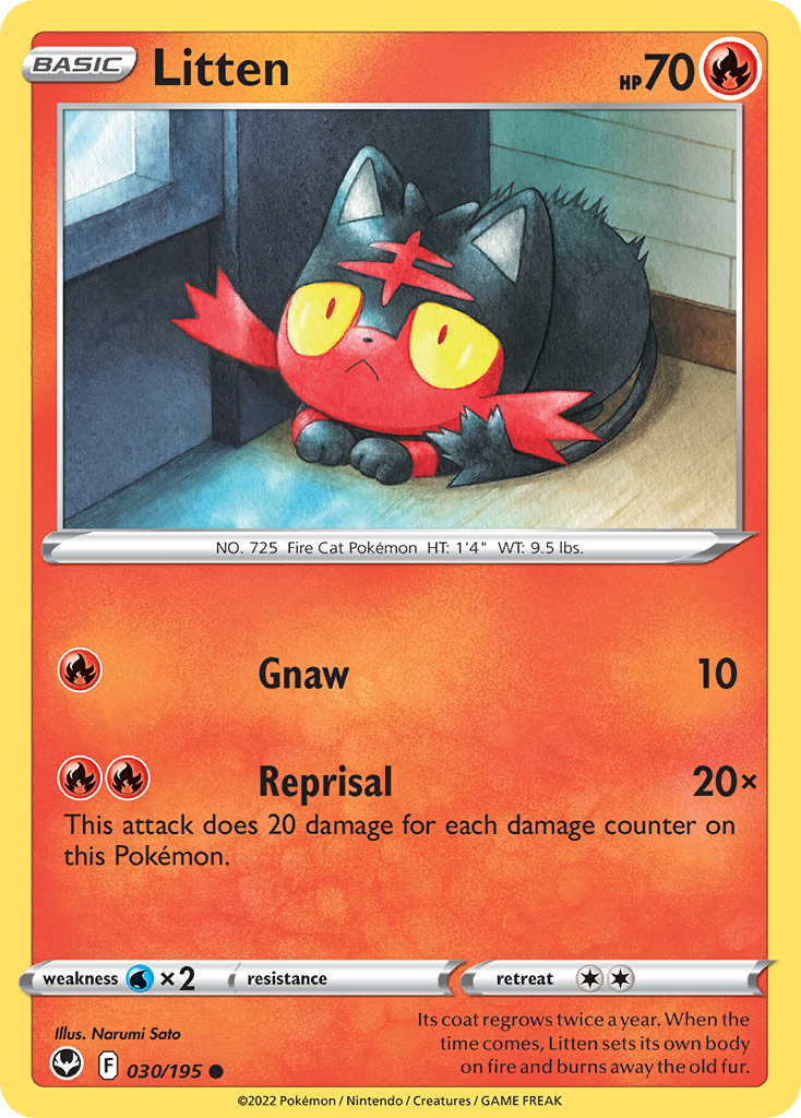 Litten 030/195 Common Silver Tempest