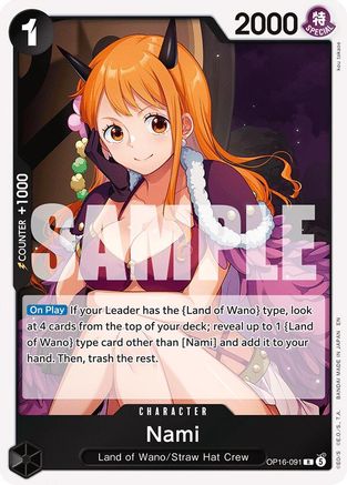 Nami OP16-091 Rare The Time of Battle Foil