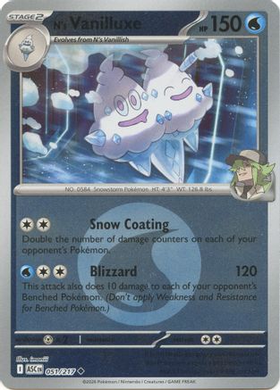 N's Vanilluxe (Energy Symbol Pattern) 051/217 Ascended Heroes