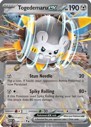 Togedemaru ex 149/217 Double Rare Ascended Heroes Holo