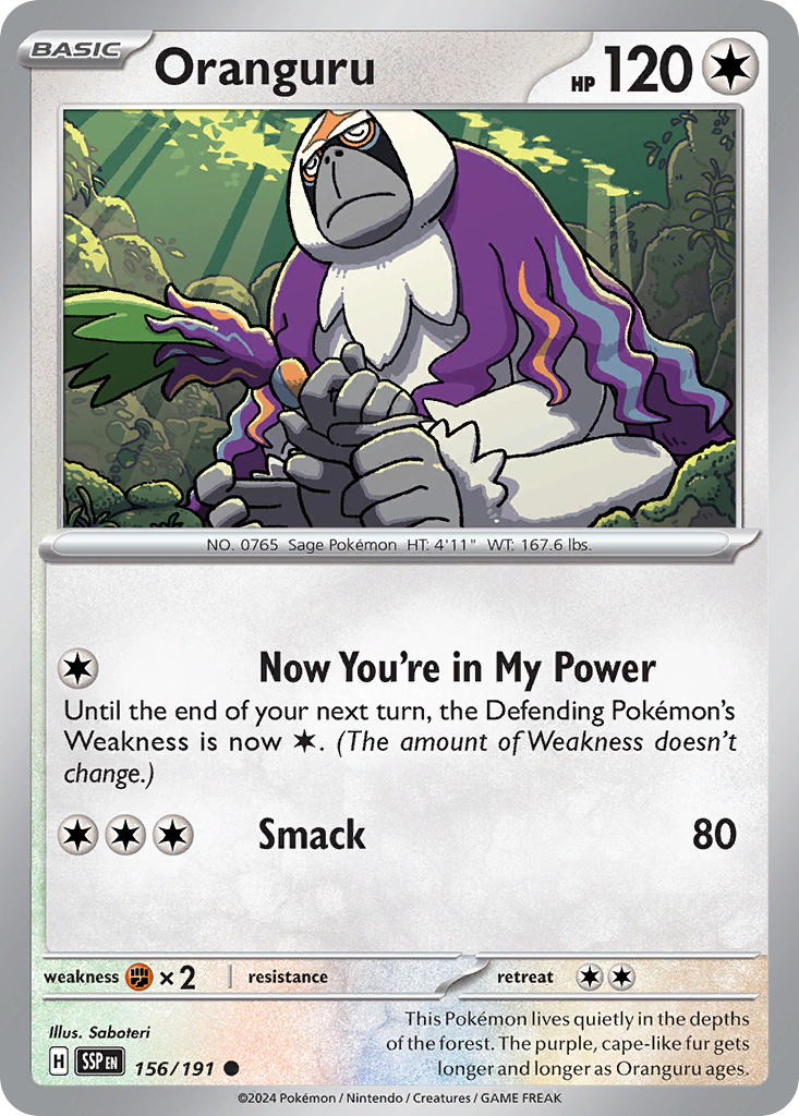 Oranguru 156/191 Common Surging Sparks