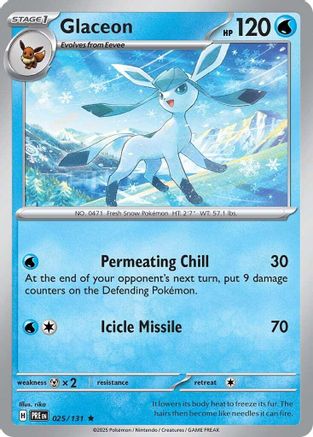 Glaceon 025/131 Holo Rare Prismatic Evolutions Holo