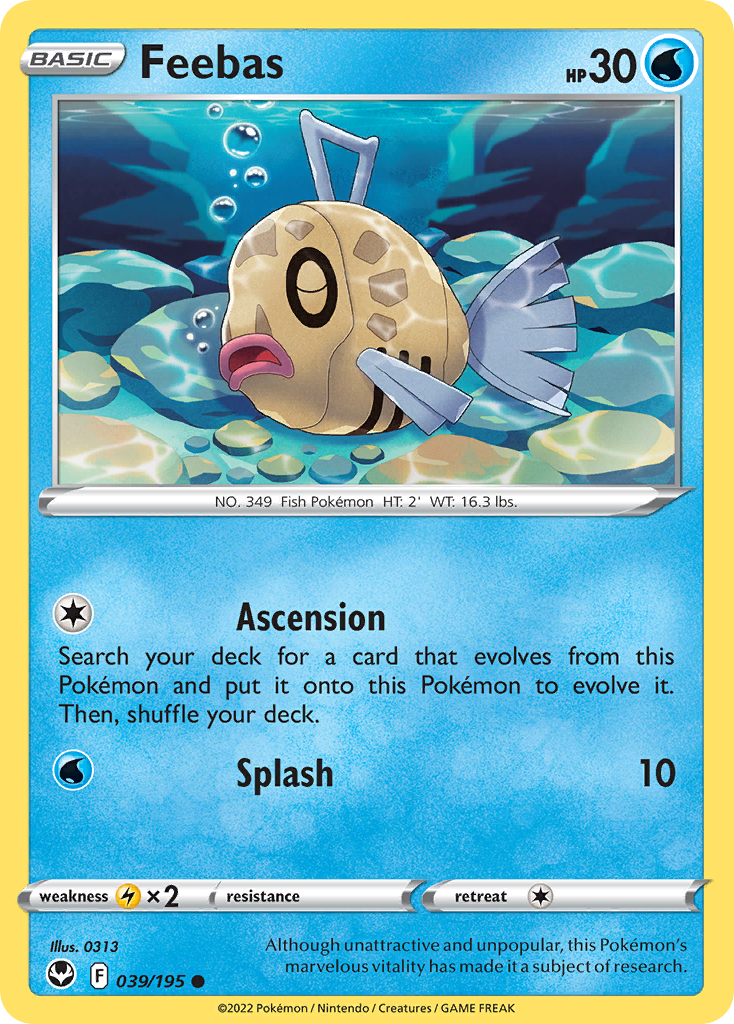 Feebas 039/195 Common Silver Tempest Reverse Holo