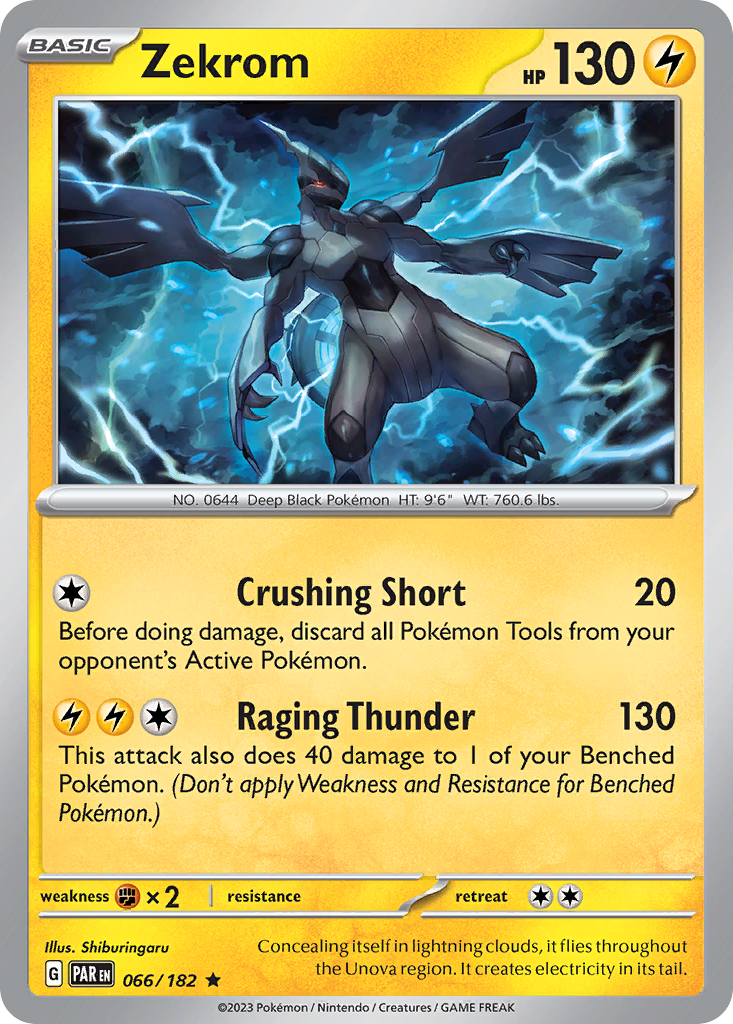 Zekrom 066/182 Rare Paradox Rift Holo