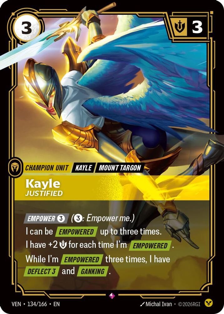Kayle - Justified 134/166 Rare Vendetta Foil