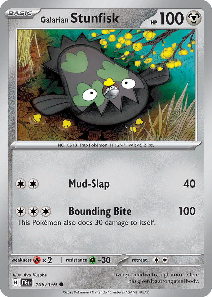 Galarian Stunfisk 106/159 Common Journey Together Reverse Holo