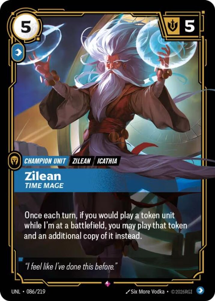 Zilean - Time Mage 086/219 Rare Unleashed Foil