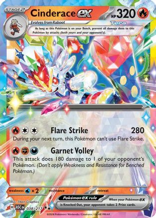 Cinderace ex 038/217 Double Rare Ascended Heroes