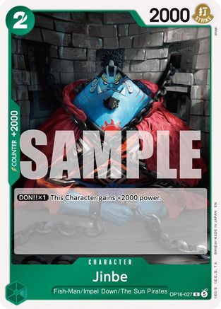 Jinbe (027) OP16-027 Rare The Time of Battle Foil