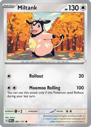 Miltank 081/131 Common Prismatic Evolutions Reverse Holo