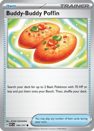 Buddy-Buddy Poffin 184/217 Common Ascended Heroes Reverse Holo
