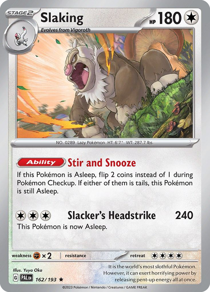 Slaking 162/193 Rare Paldea Evolved Holo