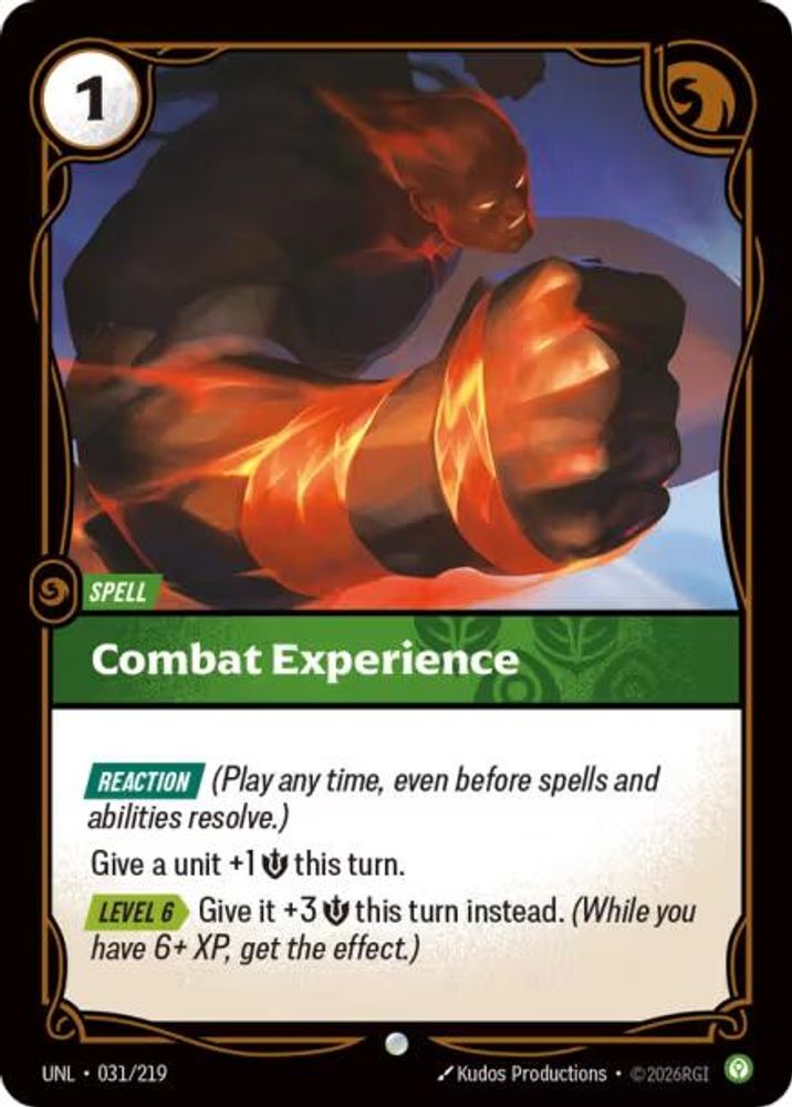 Combat Experience 031/219 Common Unleashed Foil