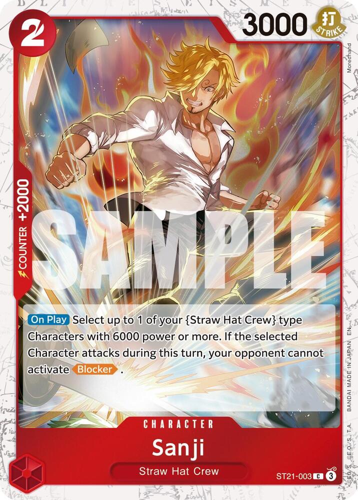 Sanji (Pirate Foil) ST21-003 Premium Booster -The Best- Vol. 2 Foil