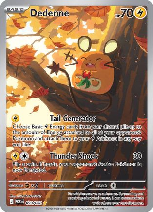 Dedenne 093/088 Holo Illustration Rare Perfect Order